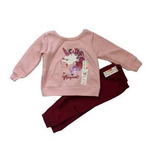 Baby Girls I'm Magical Glitter Unicorn Sweatshirt Pullover Shirtn Pants 12 Month